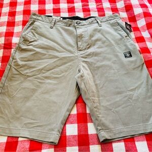 Volcom Men's Light Gray Flat Front Shorts